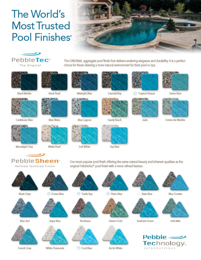 6-Finish Sell Sheet (8x10): samples.pebbletec.com